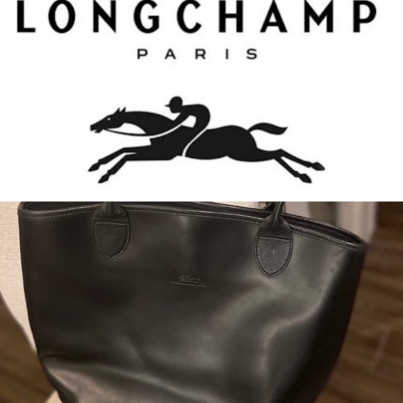 Longchamp Handbags - Auth. Vintage Longchamp Leather tote bag purse